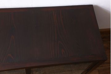 アンティーク家具　和製アンティーク　結霜ガラス　シンプルなデザインで使い勝手の良い戸棚(収納棚、本箱)