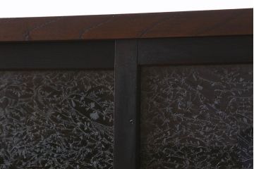 アンティーク家具　和製アンティーク　結霜ガラス　シンプルなデザインで使い勝手の良い戸棚(収納棚、本箱)