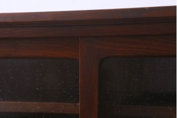 レトロ家具　昭和レトロ　漆塗りが美しい鉄脚付き箪笥ローボード(収納棚、ローチェスト、テレビボード)