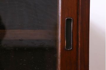 レトロ家具　昭和レトロ　漆塗りが美しい鉄脚付き箪笥ローボード(収納棚、ローチェスト、テレビボード)