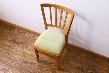 ヴィンテージ家具　イギリスビンテージ　温かみのある雰囲気漂うブナ材のチェア(椅子、ダイニングチェア、イス、英国)(1)(R-026415)