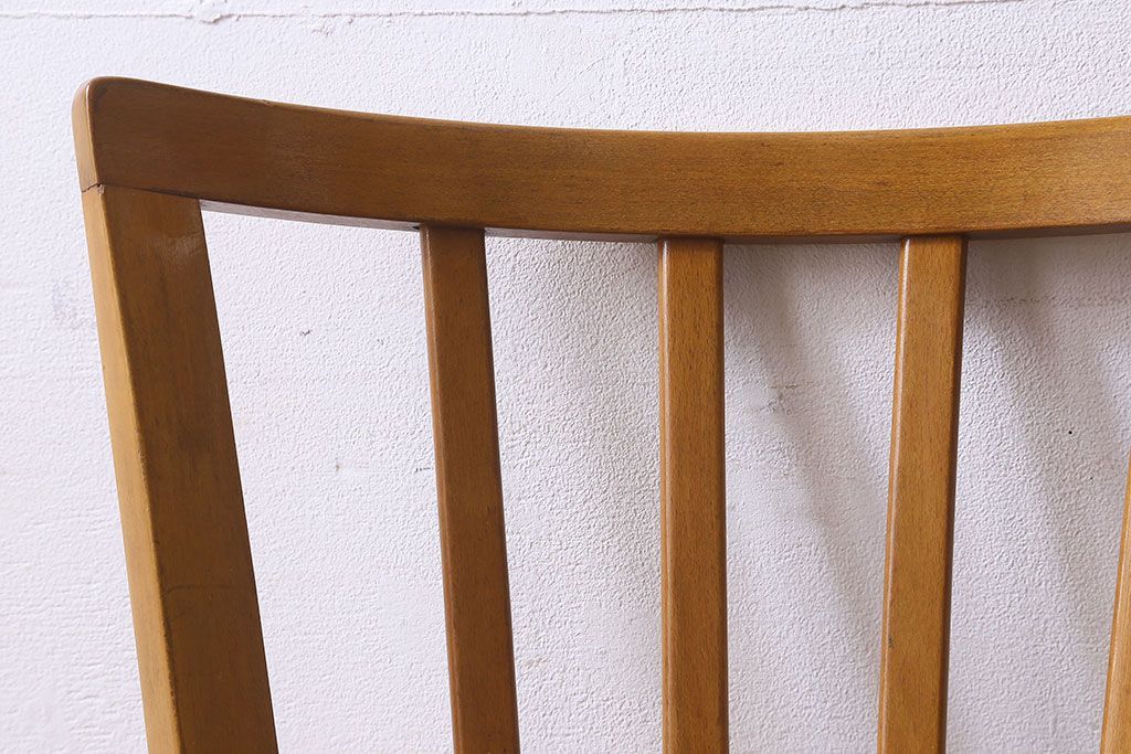 ヴィンテージ家具 イギリスビンテージ 温かみのある雰囲気漂うブナ材のチェア(椅子、ダイニングチェア、イス、英国)(2)(R-026416)