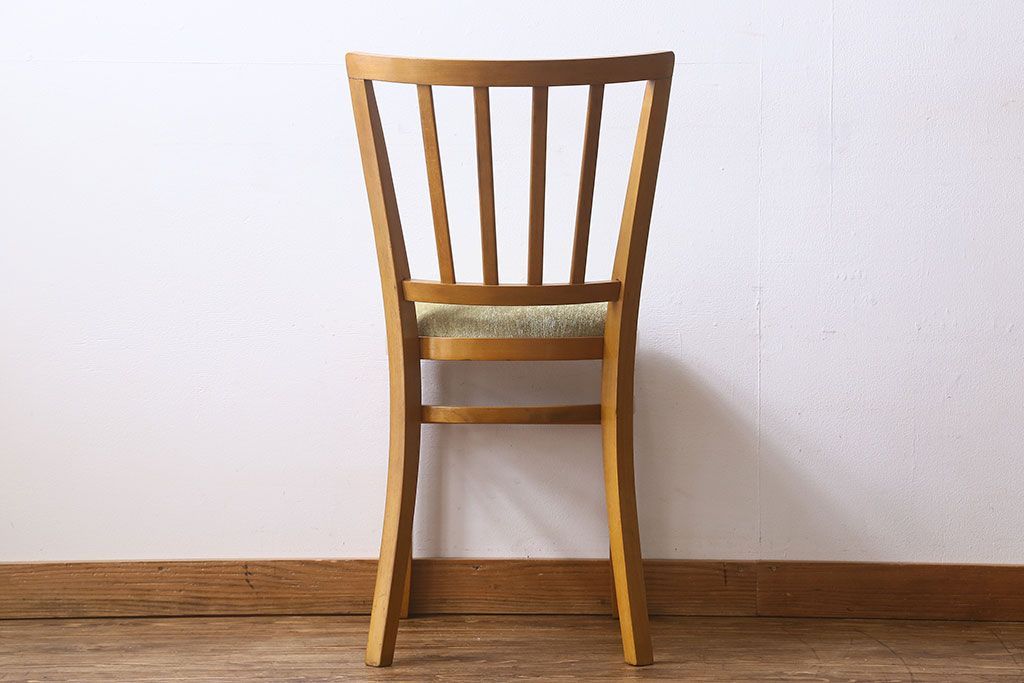 ヴィンテージ家具 イギリスビンテージ 温かみのある雰囲気漂うブナ材のチェア(椅子、ダイニングチェア、イス、英国)(2)(R-026416)