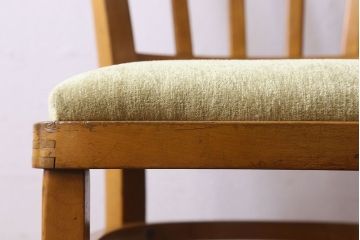 ヴィンテージ家具　イギリスビンテージ　温かみのある雰囲気漂うブナ材のチェア(椅子、ダイニングチェア)(3)
