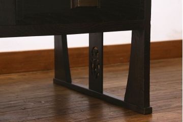 アンティーク家具　和製アンティーク　透かし彫りがお洒落な大正ロマン香る文机(座卓、ローテーブル)