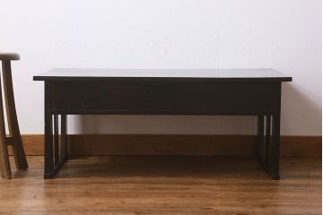 アンティーク家具　和製アンティーク　透かし彫りがお洒落な大正ロマン香る文机(座卓、ローテーブル)