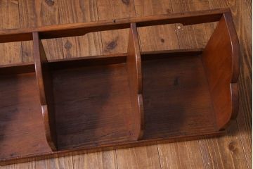 アンティーク雑貨　和製アンティーク　レトロな雰囲気漂う4連のブックスタンド(本立て)