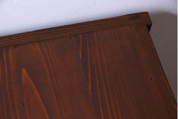 アンティーク家具　和製アンティーク　前面ケヤキ材　落ち着いた色合いが魅力的なキャビネット(戸棚、食器棚、収納棚、本箱)