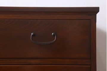 アンティーク家具 和製アンティーク 漆塗りが上品なチェスト(箪笥、タンス)