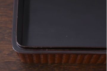 アンティーク雑貨　和製アンティーク　細かなデザインと網代が高級感を放つ小箱(小物収納)