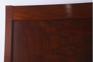 極上品　総ケヤキ材　美しい漆塗りが魅力的な新潟産アンティーク蔵戸(建具、玄関戸)