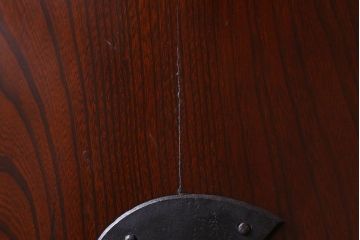 極上品　総ケヤキ材　美しい漆塗りが魅力的な新潟産アンティーク蔵戸(建具、玄関戸)