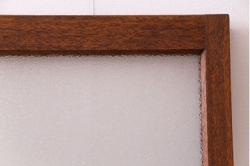 昭和レトロ　ダイヤガラス入り!　素朴な木の風合いが楽しめるガラス戸(窓、引き戸、建具)4枚組