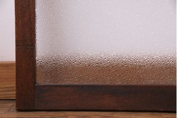 昭和レトロ　ダイヤガラス入り!　素朴な木の風合いが楽しめるガラス戸(窓、引き戸、建具)4枚組