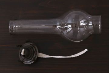 アンティーク雑貨　和製アンティーク　シャビーなオイルランプ(灯油ランプ、テーブルランプ)