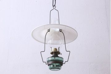 アンティーク雑貨　和製アンティーク　和モダンな吊りランプ(オイルランプ、灯油ランプ)