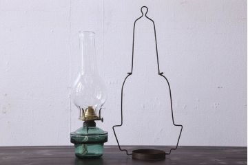 アンティーク雑貨　和製アンティーク　和モダンな吊りランプ(オイルランプ、灯油ランプ)