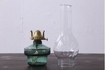 アンティーク雑貨　和製アンティーク　和モダンな吊りランプ(オイルランプ、灯油ランプ)