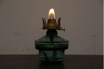 アンティーク雑貨　和製アンティーク　和モダンな吊りランプ(オイルランプ、灯油ランプ)