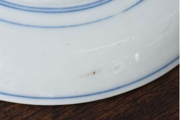 和製アンティーク　大正期　松竹梅・蝶の図　5寸印判皿(中皿)