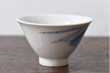 昭和初期　染付　アンティーク湯呑2客セット