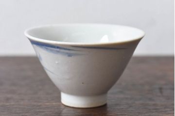 昭和初期　染付　アンティーク湯呑2客セット