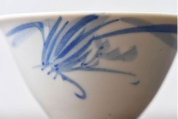 昭和初期　染付　アンティーク湯呑2客セット(1)