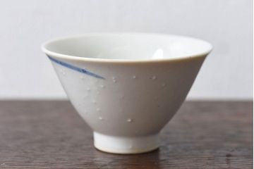 昭和初期　染付　アンティーク湯呑2客セット(1)