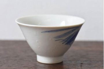 昭和初期　染付　アンティーク湯呑2客セット(1)