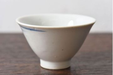 昭和初期　染付　アンティーク湯呑2客セット(2)