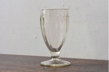 アンティーク雑貨　大正〜昭和期　レトロな雰囲気漂うプレスガラス製グラス(コップ)