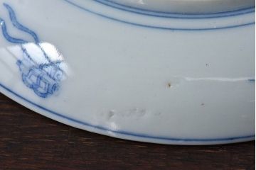 和製アンティーク　大正昭和初期　馬の図　印判皿(6寸皿、中皿)2枚セット(1)