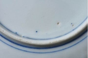 和製アンティーク　大正昭和初期　馬の図　印判皿(6寸皿、中皿)