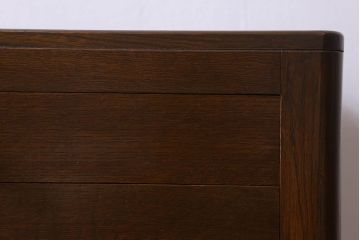 アンティーク家具　和製アンティーク　シックな雰囲気漂うナラ材のサイドチェスト(引き出し、書類収納)