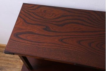 中古　伝統民芸家具　岩谷堂　欅材の杢目が美しい飾り棚2号(収納棚)(定価約28万円)