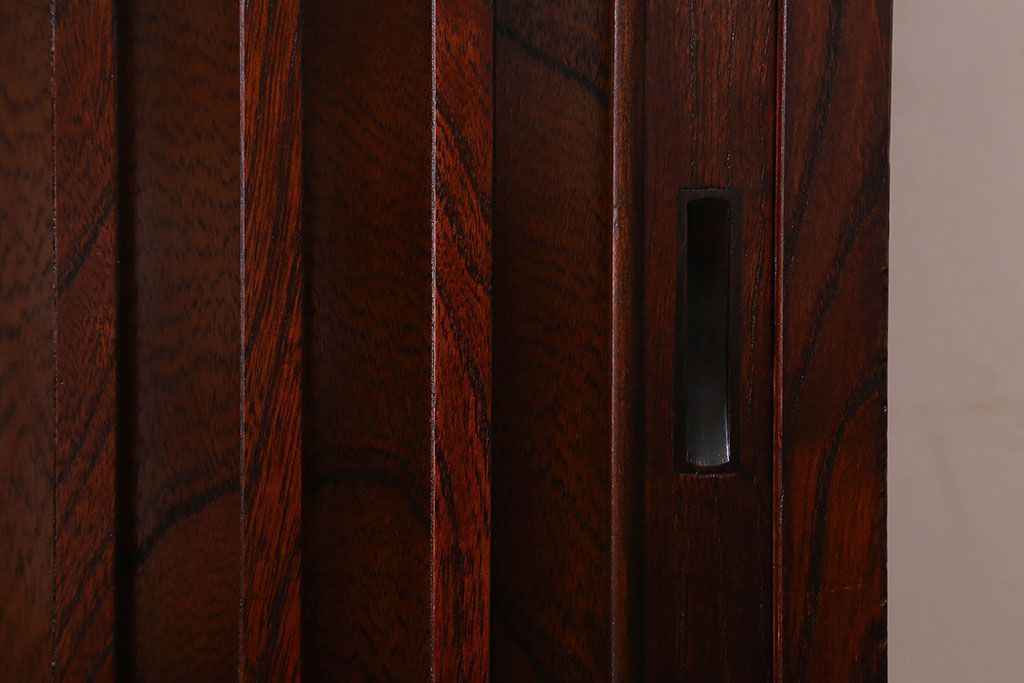 中古　伝統民芸家具　岩谷堂　欅材の杢目が美しい飾り棚2号(収納棚)(定価約28万円)