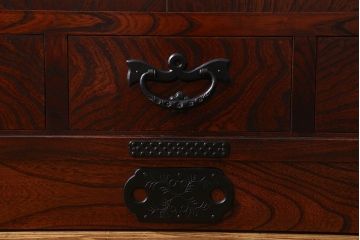 中古　伝統民芸家具　岩谷堂　欅材の杢目が美しい飾り棚2号(収納棚)(定価約28万円)