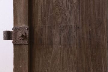 和製アンティーク　総ケヤキ材　特大　味わいのある風合いの門扉(蔵戸、建具、玄関戸)(1)