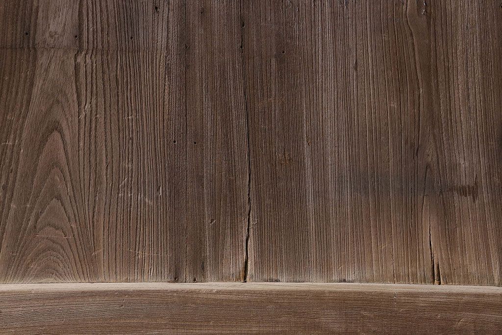 和製アンティーク　総ケヤキ材　特大　味わいのある風合いの門扉(蔵戸、建具、玄関戸)(1)