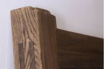 和製アンティーク　総ケヤキ材　特大　味わいのある風合いの門扉(蔵戸、建具、玄関戸)(1)