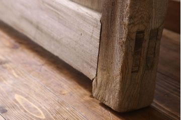 和製アンティーク　総ケヤキ材　特大　味わいのある風合いの門扉(蔵戸、建具、玄関戸)(1)