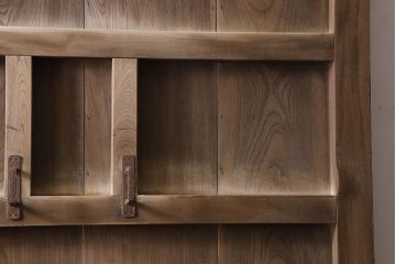 和製アンティーク　総ケヤキ材　特大　味わいのある風合いの門扉(蔵戸、建具、玄関戸)(1)