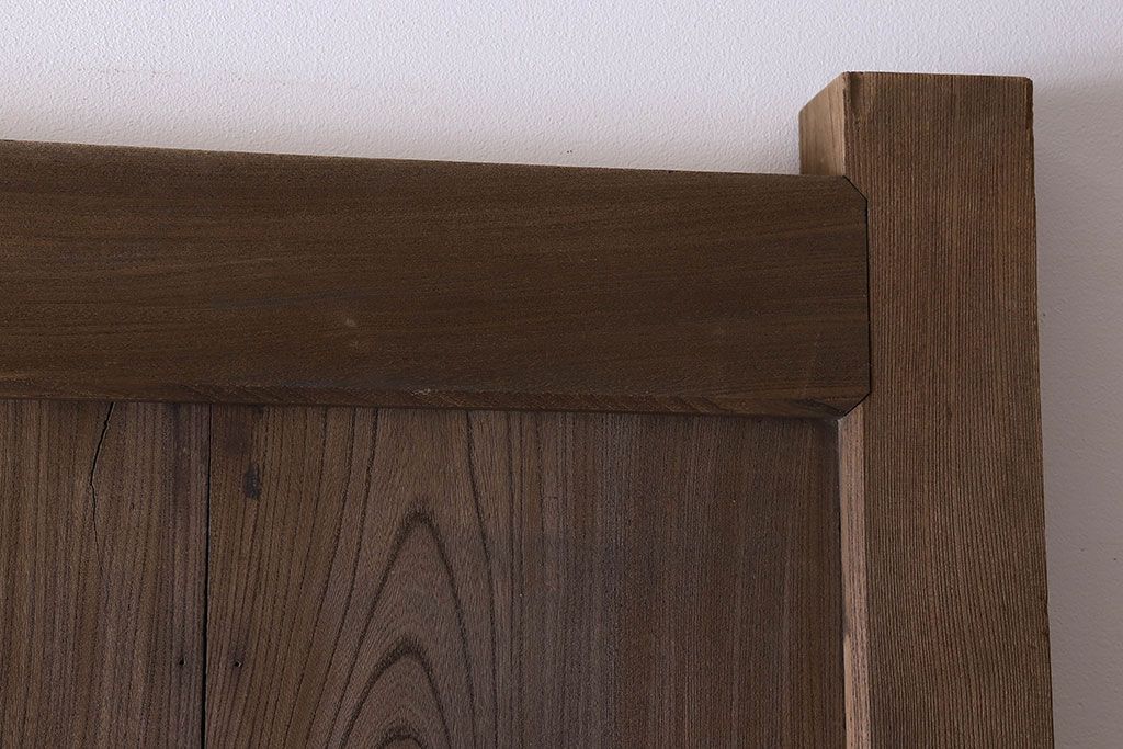 和製アンティーク　総ケヤキ材　特大　味わいのある風合いの門扉(蔵戸、建具、玄関戸)(2)