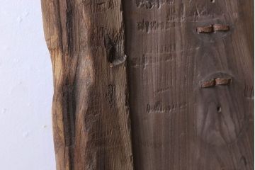 和製アンティーク　総ケヤキ材　特大　味わいのある風合いの門扉(蔵戸、建具、玄関戸)(2)