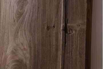 和製アンティーク　総ケヤキ材　特大　味わいのある風合いの門扉(蔵戸、建具、玄関戸)(2)