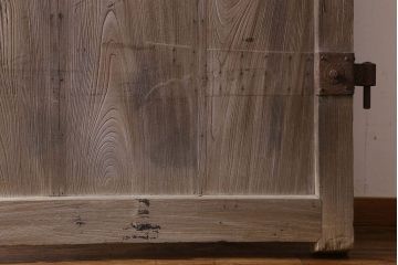 和製アンティーク　総ケヤキ材　特大　味わいのある風合いの門扉(蔵戸、建具、玄関戸)(2)