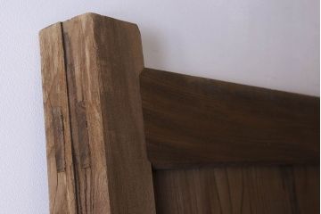 和製アンティーク　総ケヤキ材　特大　味わいのある風合いの門扉(蔵戸、建具、玄関戸)(2)