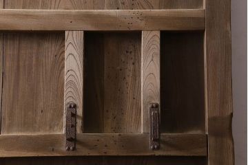 和製アンティーク　総ケヤキ材　特大　味わいのある風合いの門扉(蔵戸、建具、玄関戸)(2)