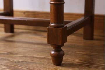 アンティーク家具　フランスアンティーク　本革　優美なデザインのダイニングチェア(椅子、イス)(1)