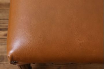 アンティーク家具　フランスアンティーク　本革　優美なデザインのダイニングチェア(椅子、イス)(2)